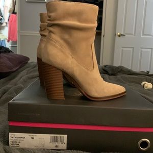 Vince Camuto suede tortilla Verona bootie size 7